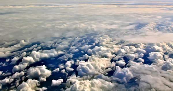 Vista acima das nuvens. Ilustração — Fotografia de Stock