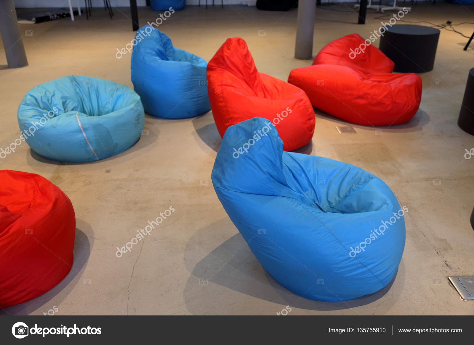 Colorful Pear Shaped Armchair Bags Stock Photo C Ironstuff 135755910