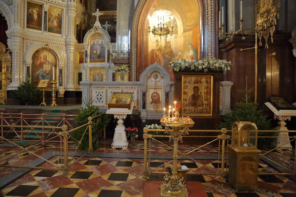 Интерьер Храма Христа Спасителя в Москве
