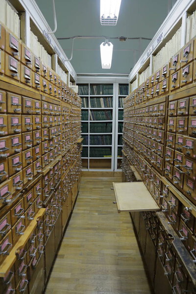 Filing cabinets in the library