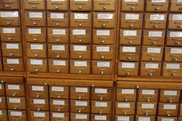Filing cabinets in the library