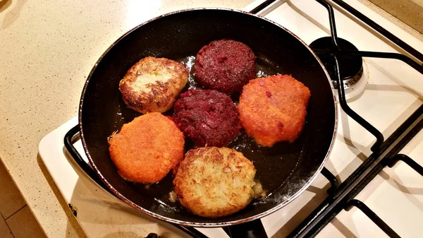 Leckere Gemüseschnitzel — Stockfoto