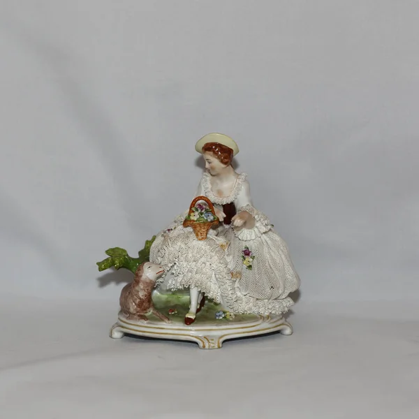 Antique porcelain figurine — Stock Photo, Image