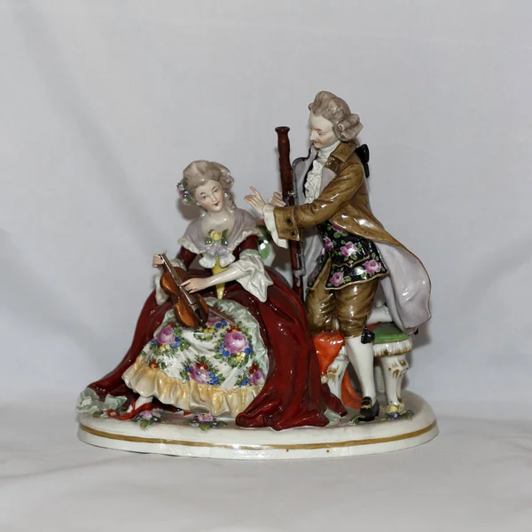 Antique porcelain figurine — Stock Photo, Image