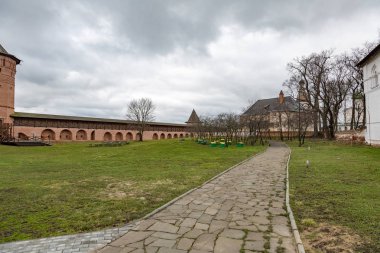 Duvarları ve kuleler Spaso-Evfimiy Manastırı, Suzdal, Rusya Federasyonu