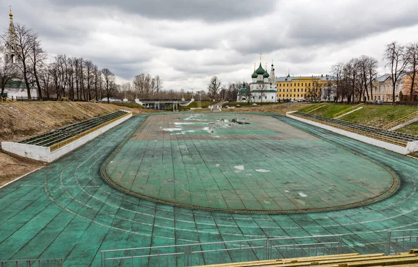 Abandoned stadium in Yaroslavl, Russia — Stock Photo, Image