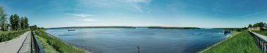 The great russian river Volga clipart