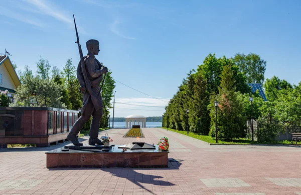 Complexo memorial dedicado à vitória na Segunda Guerra Mundial, Myshkin, Rússia — Fotografia de Stock