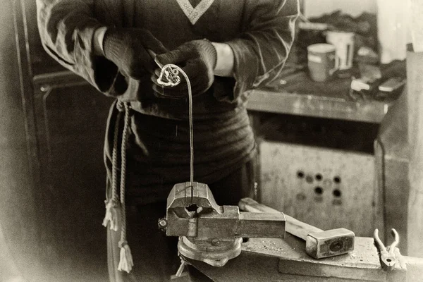 Blacksmith at work — Stock Photo, Image