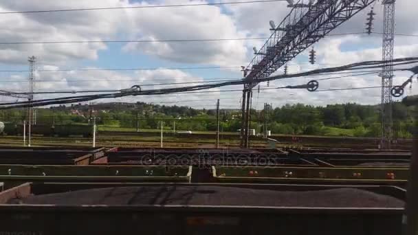 Dworca kolejowego transportu towarowego — Wideo stockowe