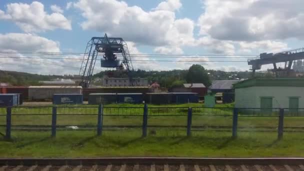 Estação ferroviária de mercadorias — Vídeo de Stock