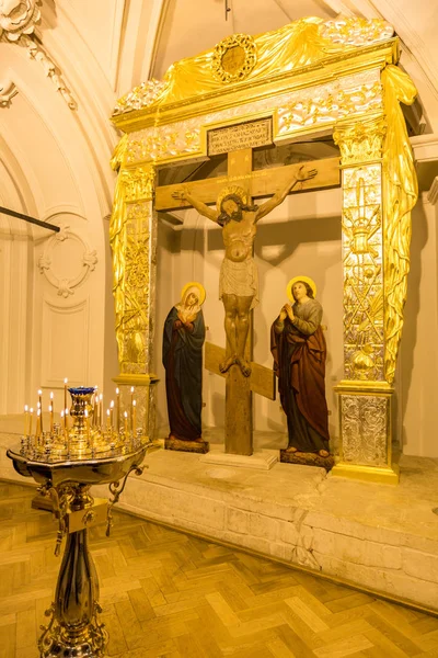 Wewnątrz katedry zmartwychwstaniu Nowe Jeruzalem, Istra, Rosja — Zdjęcie stockowe