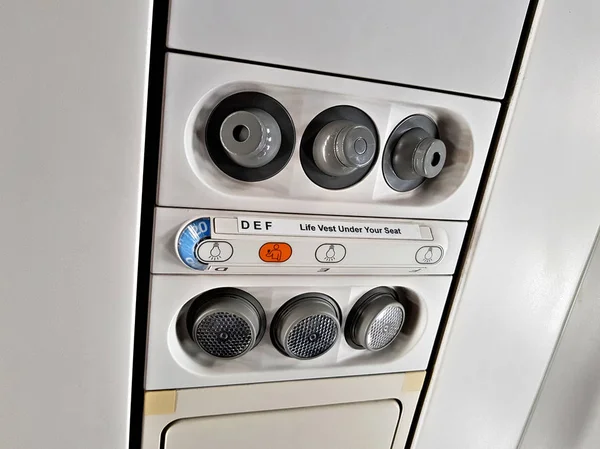 Ceiling panel in the plane — Stock Photo, Image