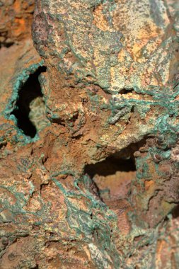 Jeoloji müzesindeki doğal taş dokusu.