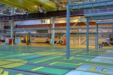 Metro servis istasyonunda. Moskova, Rusya