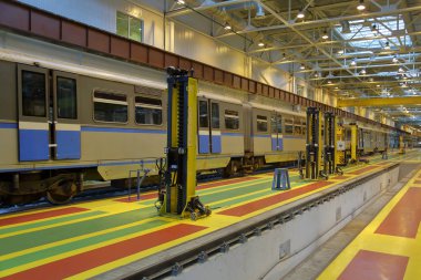 Metro servis istasyonunda. Moskova, Rusya