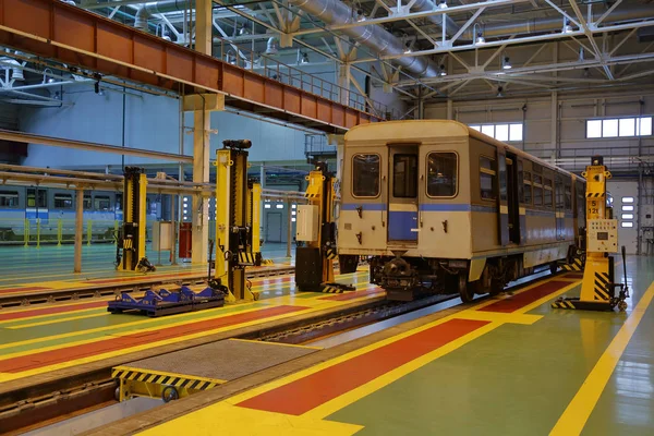 Depósito de servicio de trenes subterráneos. Moscú, Rusia — Foto de Stock