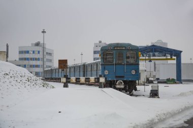 Metro servis istasyonunda. Moskova, Rusya