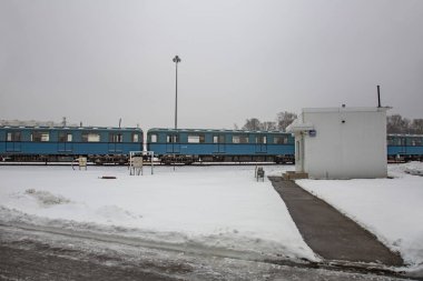 Metro servis istasyonunda. Moskova, Rusya