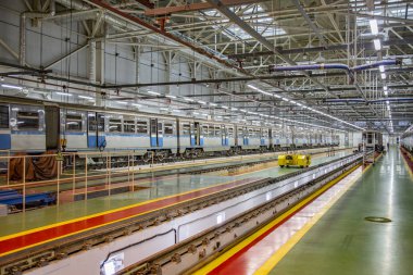 Metro servis istasyonunda. Moskova, Rusya