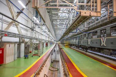 Metro servis istasyonunda. Moskova, Rusya