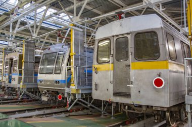 Metro servis istasyonunda. Moskova, Rusya