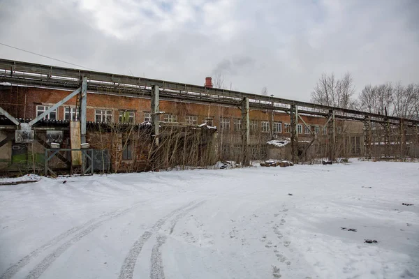 Flygplansfabrikens övergivna territorium. Moskva — Stockfoto