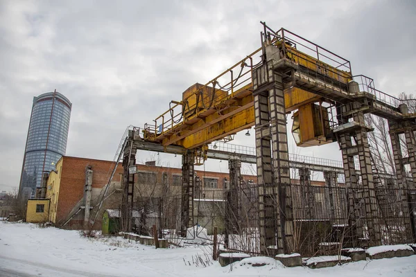 Opuszczone terytorium fabryki samolotów. Moskwa — Zdjęcie stockowe