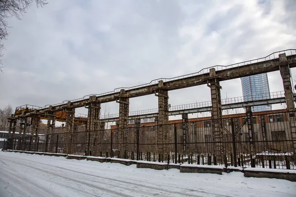 Opuszczone terytorium fabryki samolotów. Moskwa — Zdjęcie stockowe