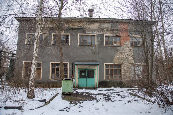 航空機工場の放棄された建物。モスクワ — ストック写真