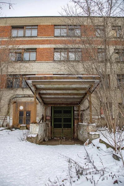 Edifício abandonado da fábrica de aviões. Moscovo — Fotografia de Stock