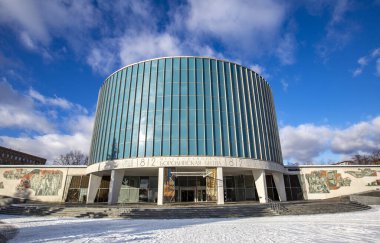 Borodino Savaşı. Moskova 'daki müze panoraması. Rusya