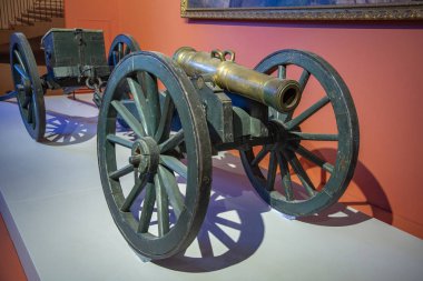 Borodino Savaşı. Moskova 'daki müze panoraması. Rusya