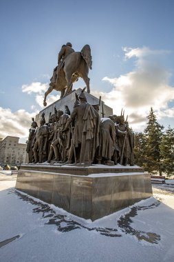 Mikhail Kutuzov anıtı. Moskova, Rusya