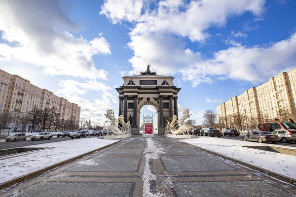 Исторические Московские Триумфальные Ворота, Россия — стоковое фото