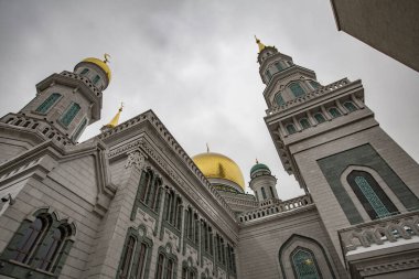 Karlı havada Moskova Katedrali Camii, Rusya