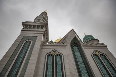 Karlı havada Moskova Katedrali Camii, Rusya