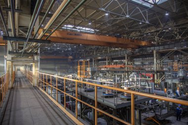 Gaz boru fabrikasının sanayi atölyesi