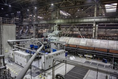 Gaz boru fabrikasının sanayi atölyesi