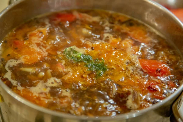 Ingrediente Vegetale Naturale Pentru Gătit Supă Delicioasă Ciuperci — Fotografie, imagine de stoc