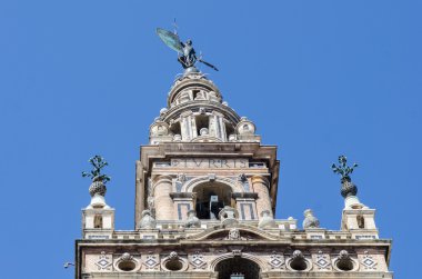 Giralda Kulesi şehir Seville, İspanya ünlü bir dönüm noktası olduğunu