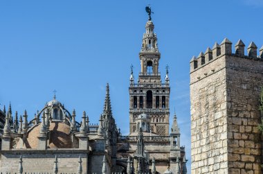 Giralda Kulesi şehir Seville, İspanya ünlü bir dönüm noktası olduğunu