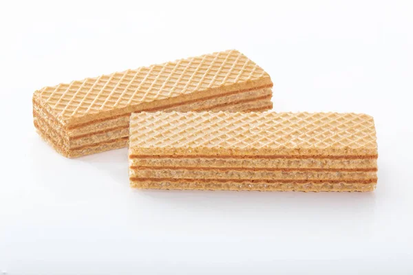 Waffelkeks Schokolade isoliert auf weißem Hintergrund — Stockfoto