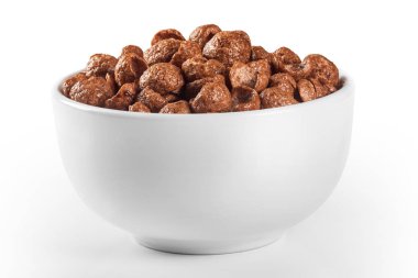 beyaz zemin üzerine Mısır gevreği.