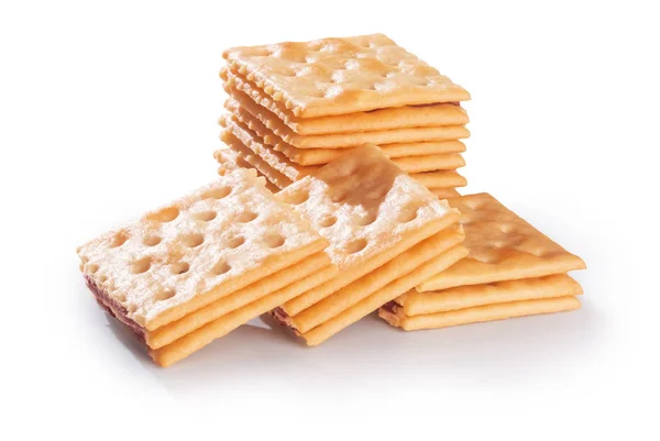 Leckere Kekse isoliert auf weißem Hintergrund. — Stockfoto
