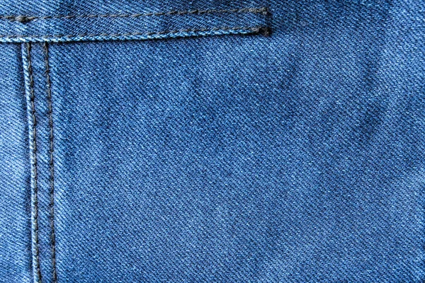 Selektivní Zaostření Modré Džínové Džínové Vrchní Pohled Zblízka Záběr Detail — Stock fotografie