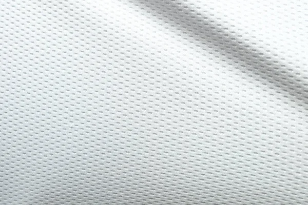Foco Seletivo Fundo Tecido Malha Branca Tecido Esporte Desgaste Textura — Fotografia de Stock
