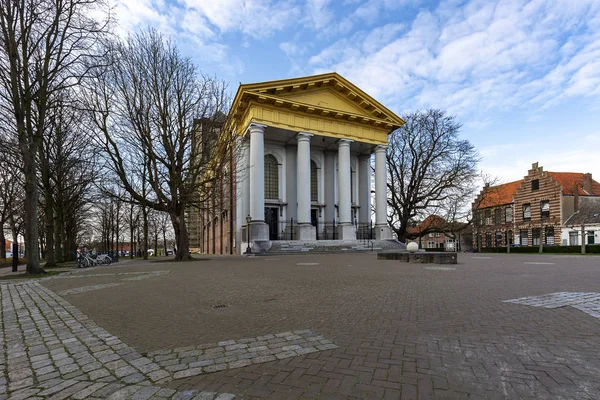Zierekzee View Nieuwe Kerk 英語新教会 新古典主義建築は1835年から1848年 オランダのゼーラント州 2019年に建設されました — ストック写真