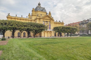 Zagreb - Sanat Pavyonu, 15 Aralık 1898 'de açıldı, pavyon Avrupa, Zagreb, Hırvatistan, Zagreb, Zagreb, 18.10.2018' deki ilk prefabrik yapılardan biriydi.