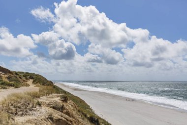 Sylt - Kampen Kızıl Kayalıklarından Kampen Sahili 'ne / Almanya' ya